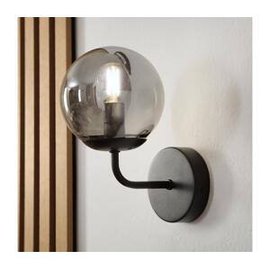 Brilagi - Nástěnná lampa MALIVA 1xE14/15W/230V černá/kouřová KM-1.220/CZARNY/GREY