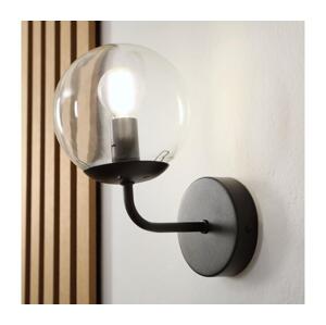 Brilagi - Nástěnná lampa MALIVA 1xE14/15W/230V černá/čirá KM-1.220/CZARNY/TRANSPARENTNY
