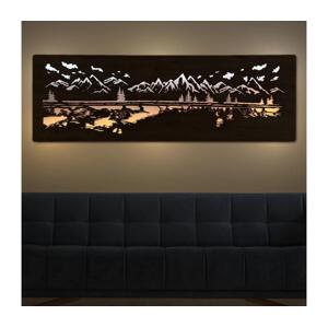 Li-Go 4778/A/4 - LED Nástěnná dekorace LED/10W/5V 30000 mAh 120x40 cm dub 4778/A/4