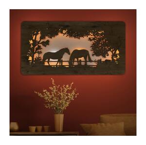 Li-Go 5012/B/4 - LED Nástěnná dekorace LED/10W/5V 30000 mAh 120x60 cm dub 5012/B/4