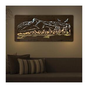 Li-Go 5589/A/DUB2 - LED Nástěnná dekorace LED/10W/5V 30000 mAh 110x50 cm dub 5589/A/DUB2