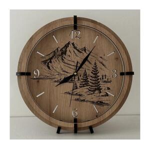 Li-Go 23676/DUB5 - Dřevěné hodiny 1xAA pr. 32 cm dub/Hory 23676/DUB5