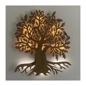 Li-Go 23673/DUB2 - LED Nástěnná dekorace LED/10W/5V 20000 mAh 45x55 cm dub + DO 23673/DUB2