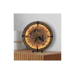 Li-Go 23697/DUB/BAT2 - LED Stmívatelné hodiny se senzorem LED/1xAA pr. 32 cm dub 23697/DUB/BAT2