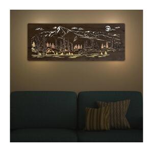 Li-Go 23521/OVL/DUB3 - LED Nástěnná dekorace LED/10W/5V 30000 mAh 130x50 cm dub 23521/OVL/DUB3