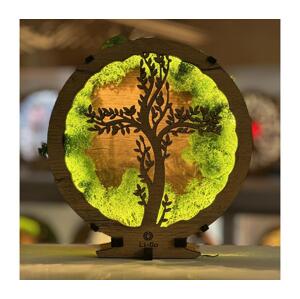 Li-Go 23622/DUB2 - LED Stmívatelná stolní dekorace LED/12W/230V 20x22 cm dub 23622/DUB2