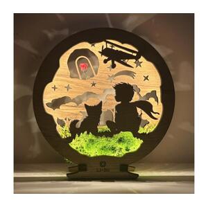 Li-Go 23634/DUB2 - LED Stmívatelná stolní dekorace LED/12W/230V 20x22 cm dub 23634/DUB2