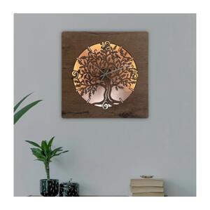 Li-Go 5652/DUB2 - LED Stmívatelné hodiny LED/10W/5V 20000 mAh 42x42 cm dub+ DO 5652/DUB2