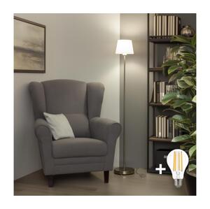 Brilagi - LED Stojací lampa CERIA 1xE27/40W/230V pr. 20,5 cm bílá/matný chrom EG300183+EG781029