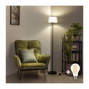 Brilagi - LED Stojací lampa CERIA 1xE27/40W/230V pr. 30 cm bílá/černá EG300181+EG781035