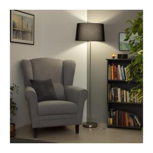 Brilagi - LED Stojací lampa CERIA 1xE27/40W/230V pr. 45 cm černá/matný chrom EG300183+EG781044