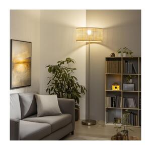 Brilagi - LED Stojací lampa CERIA 1xE27/40W/230V pr. 40 cm bambus/matný chrom EG300183+EG781161