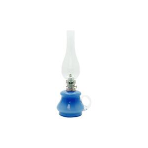 Floriánova huť Petrolejová lampa TEREZA 34 cm tmavě modrá