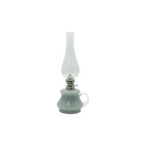 Floriánova huť Petrolejová lampa TEREZA 34 cm šedá opálová