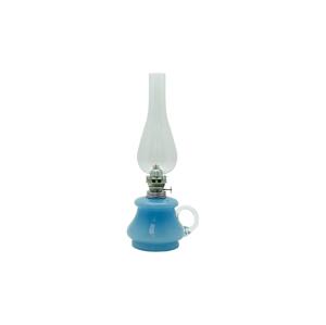 Floriánova huť Petrolejová lampa TEREZA 34 cm světle modrá