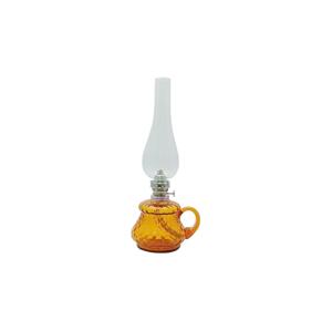 Floriánova huť Petrolejová lampa TEREZA 34 cm amber káro