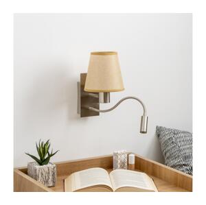 Brilagi Brilagi - LED Nástěnná lampa NUBILA 1xE27/25W/230V+LED/3W chrom/světle hnědá