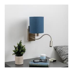 Brilagi - LED Nástěnná lampa NUBILA 1xE27/25W/230V+ LED/3W chrom/tmavě modrá BG1556+BG1575