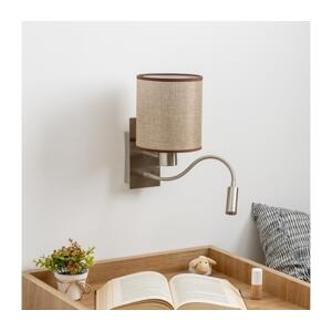 Brilagi - LED Nástěnná lampa NUBILA 1xE27/25W/230V + LED/3W chrom/hnědá BG1556+BG1583