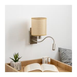 Brilagi - LED Nástěnná lampa NUBILA 1xE27/25W/230V+LED/3W chrom/světle hnědá BG1556+BG1584