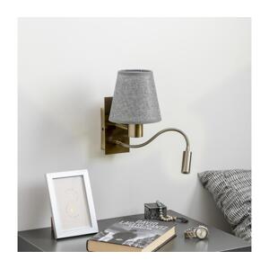 Brilagi Brilagi - LED Nástěnná lampa NUBILA 1xE27/25W/230V + LED/3W mosaz/šedá