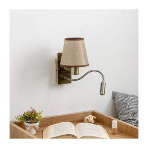 Brilagi Brilagi - LED Nástěnná lampa NUBILA 1xE27/25W/230V + LED/3W mosaz/hnědá