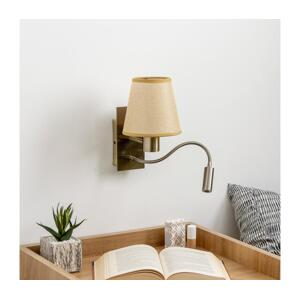 Brilagi Brilagi - LED Nástěnná lampa NUBILA 1xE27/25W/230V+LED/3W mosaz/světle hnědá