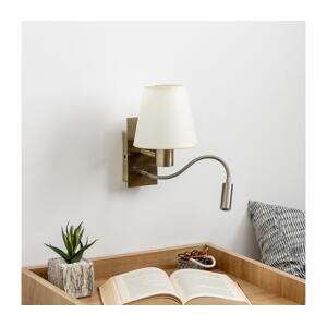 Brilagi - LED Nástěnná lampa NUBILA 1xE27/25W/230V + LED/3W mosaz/krémová BG1557+BG1572