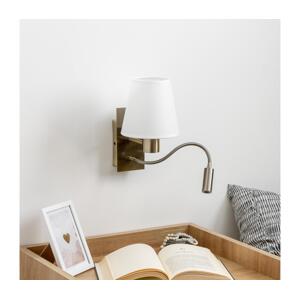 Brilagi - LED Nástěnná lampa NUBILA 1xE27/25W/230V + LED/3W mosaz/bílá BG1557+BG1573