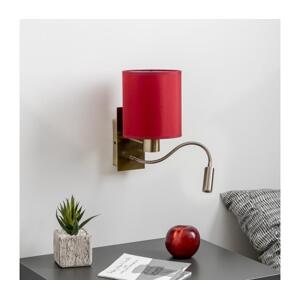 Brilagi Brilagi-LED Nástěnná lampa NUBILA 1xE27/25W/230V+LED/3W mosaz/pompej.červená