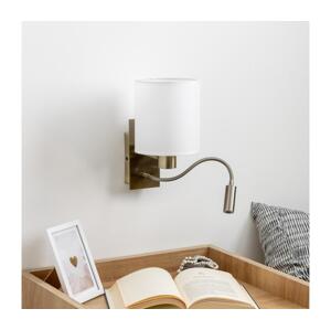 Brilagi - LED Nástěnná lampa NUBILA 1xE27/25W/230V + LED/3W mosaz/bílá BG1557+BG1586