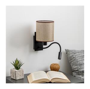 Brilagi - LED Nástěnná lampa NUBILA 1xE27/25W/230V + LED/3W černá/hnědá BG1558+BG1583