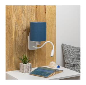 Brilagi - LED Nástěnná lampa NUBILA 1xE27/25W/230V+ LED/3W bílá/tmavě modrá BG1559+BG1575