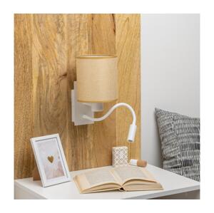Brilagi - LED Nástěnná lampa NUBILA 1xE27/25W/230V +LED/3W bílá/světle hnědá BG1559+BG1584