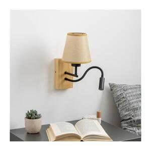 Brilagi Brilagi - LED Nástěnná lampa NUBILA WOOD 1xE27/25W/230V +LED/3W dub/světle hnědá