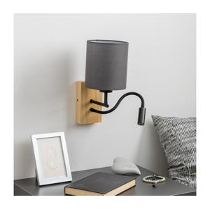 Brilagi Brilagi - LED Nástěnná lampa NUBILA WOOD 1xE27/25W/230V + LED/3W dub/antracit