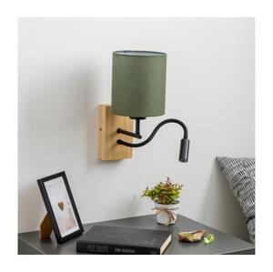 Brilagi - LED Nástěnná lampa NUBILA WOOD 1xE27/25W/230V + LED/3W dub/zelená BG1564+BG1576