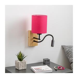 Brilagi Brilagi - LED Nástěnná lampa NUBILA WOOD 1xE27/25W/230V + LED/3W dub/růžová