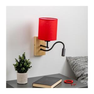 Brilagi Brilagi - LED Nástěnná lampa NUBILA WOOD 1xE27/25W/230V + LED/3W dub/červená