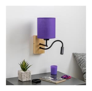 Brilagi Brilagi - LED Nástěnná lampa NUBILA WOOD 1xE27/25W/230V + LED/3W dub/fialová