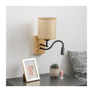 Brilagi - LED Nástěnná lampa NUBILA WOOD 1xE27/25W/230V +LED/3W dub/světle hnědá BG1564+BG1584