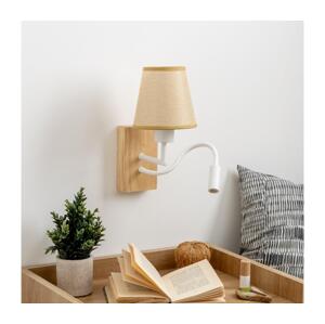Brilagi Brilagi - LED Nástěnná lampa NUBILA WOOD 1xE27/25W/230V +LED/3W dub/světle hnědá