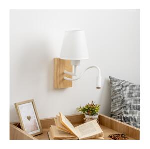 Brilagi - LED Nástěnná lampa NUBILA WOOD 1xE27/25W/230V + LED/3W dub/bílá BG1565+BG1573