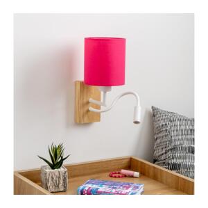 Brilagi Brilagi - LED Nástěnná lampa NUBILA WOOD 1xE27/25W/230V + LED/3W dub/růžová