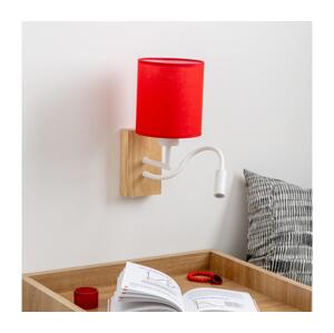 Brilagi Brilagi - LED Nástěnná lampa NUBILA WOOD 1xE27/25W/230V + LED/3W dub/červená