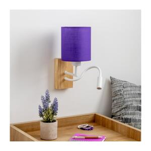 Brilagi Brilagi - LED Nástěnná lampa NUBILA WOOD 1xE27/25W/230V + LED/3W dub/fialová