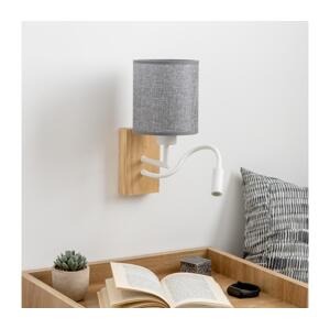 Brilagi - LED Nástěnná lampa NUBILA WOOD 1xE27/25W/230V + LED/3W dub/šedá BG1565+BG1582