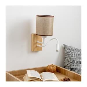 Brilagi - LED Nástěnná lampa NUBILA WOOD 1xE27/25W/230V + LED/3W dub/hnědá BG1565+BG1583