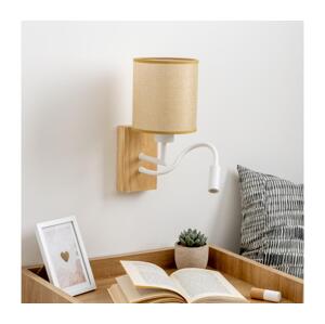 Brilagi - LED Nástěnná lampa NUBILA WOOD 1xE27/25W/230V +LED/3W dub/světle hnědá BG1565+BG1584