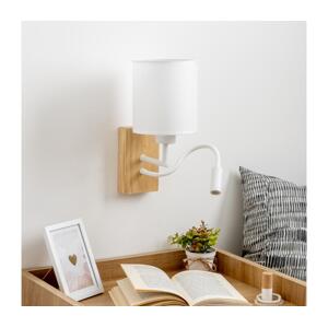 Brilagi - LED Nástěnná lampa NUBILA WOOD 1xE27/25W/230V + LED/3W dub/bílá BG1565+BG1586